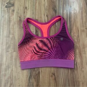 Champion Women's Vibrant Pink and Purple Sports Bra